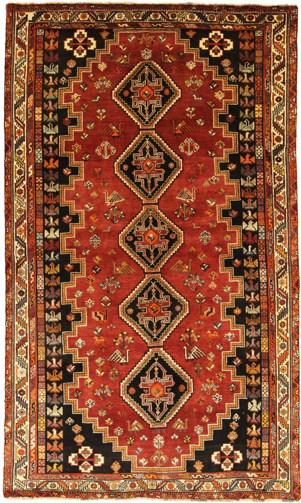 Persian Rug Ghashghai 8'11"x5'4" 8'11"x5'4", Persian Rug Knotted by hand