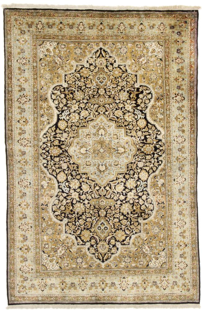 Tapis persan Ghom seide  Chaîne de Soie 223x145 223x145, Tapis persan Noué à la main