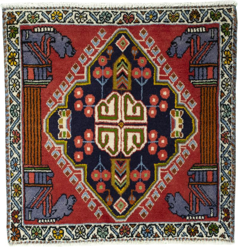 Persian Rug Shiraz 61x59 61x59, Persian Rug Knotted by hand