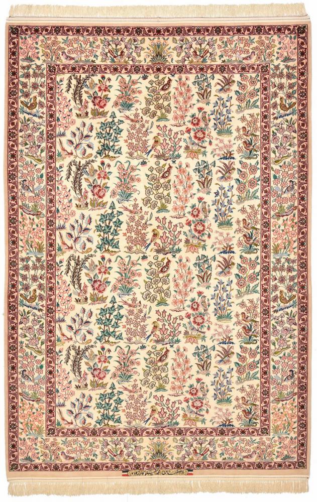 Perzisch tapijt Isfahan Zijden Pool 222x150 222x150, Perzisch tapijt Handgeknoopte