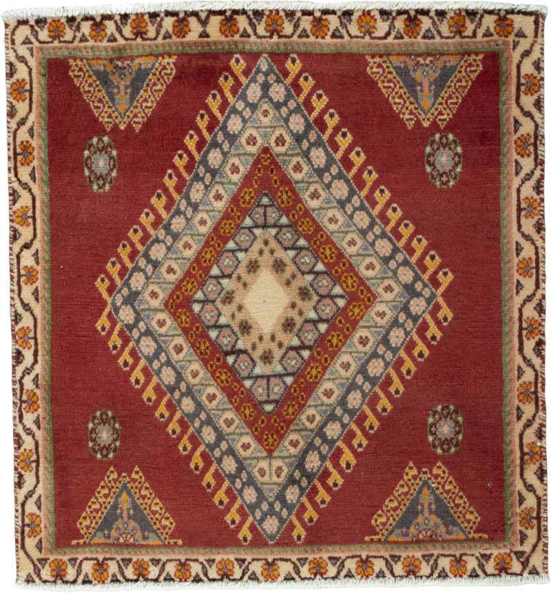 Persian Rug Shiraz 62x58 62x58, Persian Rug Knotted by hand