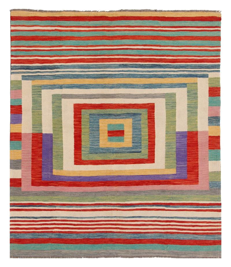 Afghanska mattan Kilim Afghan Edition 201x195 201x195, Persisk matta handvävd 