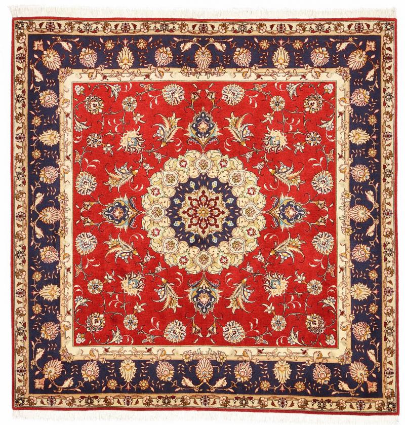 Tapete persa Tabriz 50Raj 153x152 153x152, Tapete persa Atado à mão