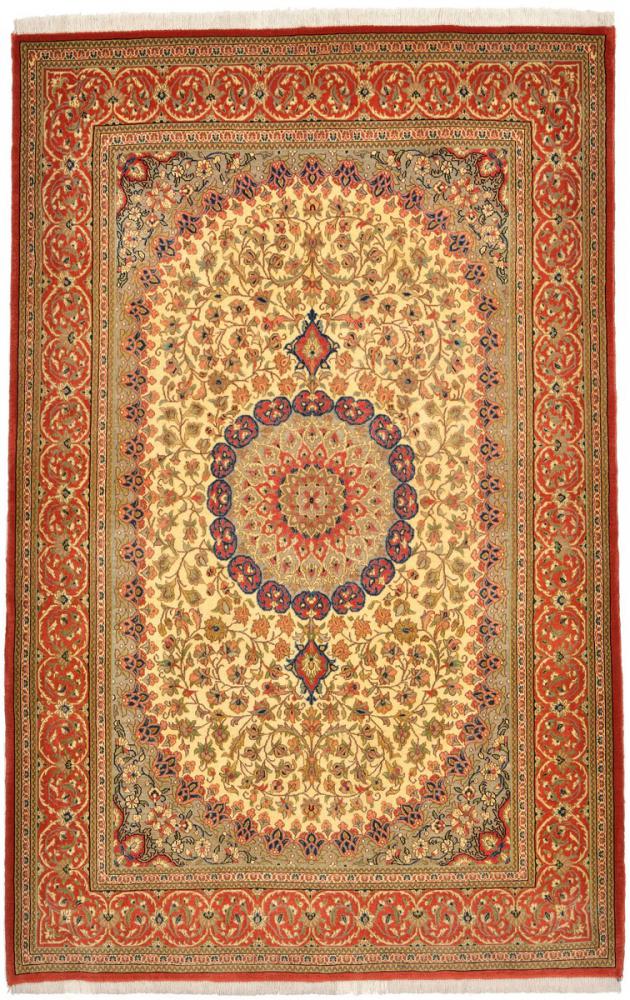 Persian Rug Qum Kork 214x139 214x139, Persian Rug Knotted by hand