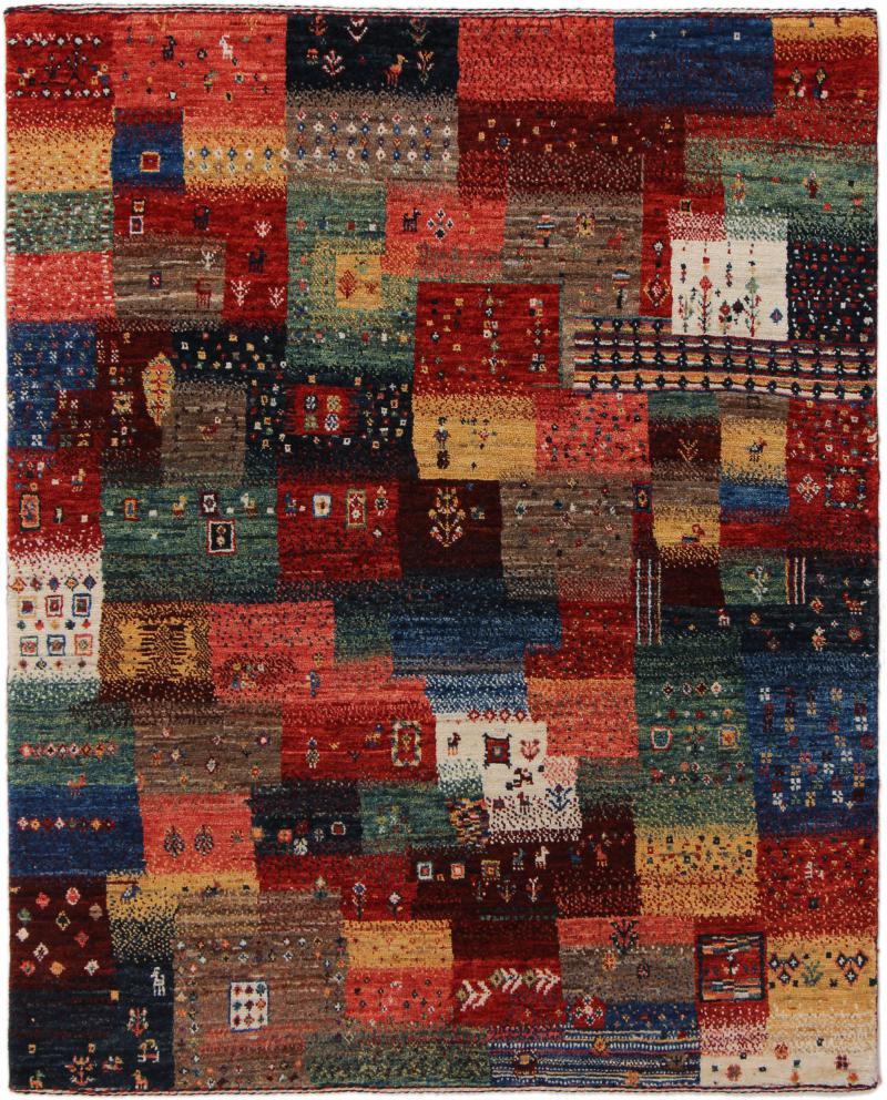 Persian Rug Persian Gabbeh Loribaft Nowbaft 124x99 124x99, Persian Rug Knotted by hand
