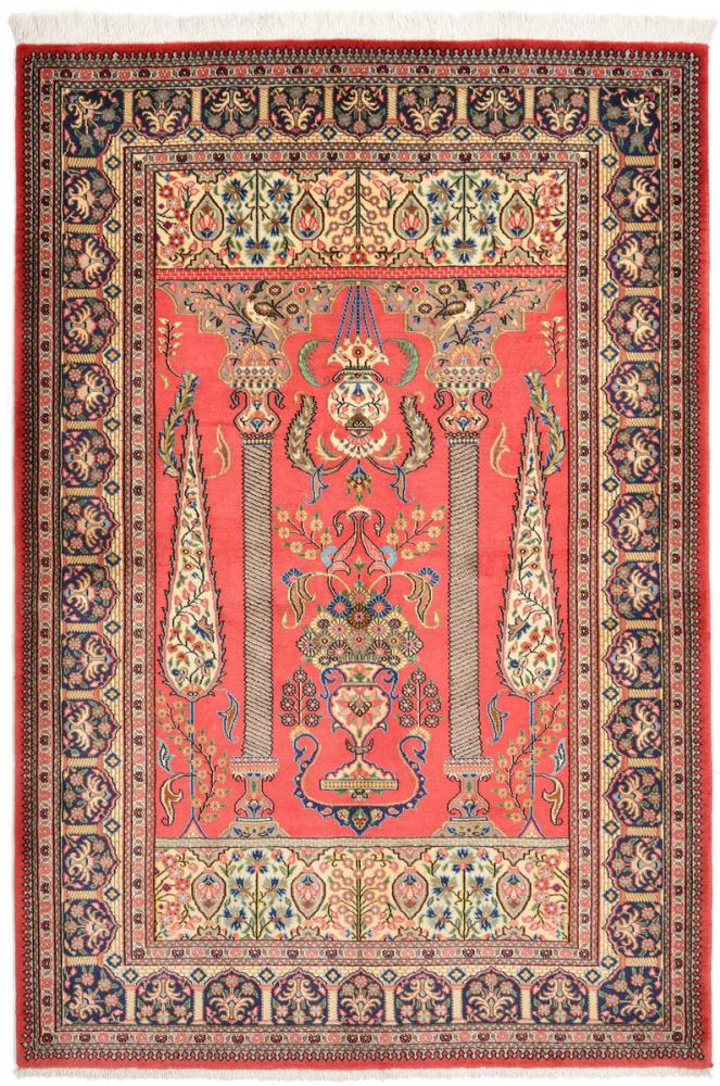 Tapis persan Ghom Kork 199x134 199x134, Tapis persan Noué à la main