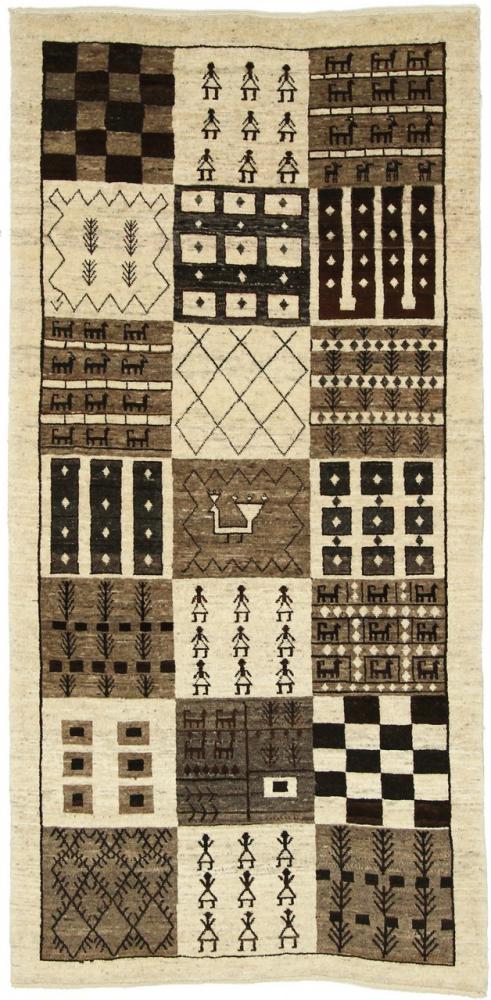 Persian Rug Persian Gabbeh Loribaft 6'6"x2'11" 6'6"x2'11", Persian Rug Knotted by hand
