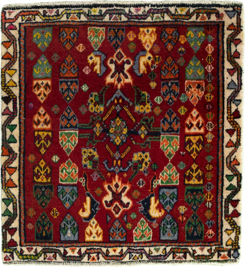 Persian Rug Shiraz 61x58 61x58, Persian Rug Knotted by hand