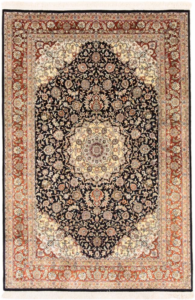 Tapete persa Ghom Seda 186x124 186x124, Tapete persa Atado à mão