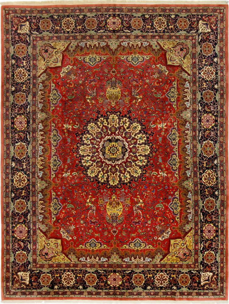 Tapis persan Tabriz 50Raj 391x294 391x294, Tapis persan Noué à la main