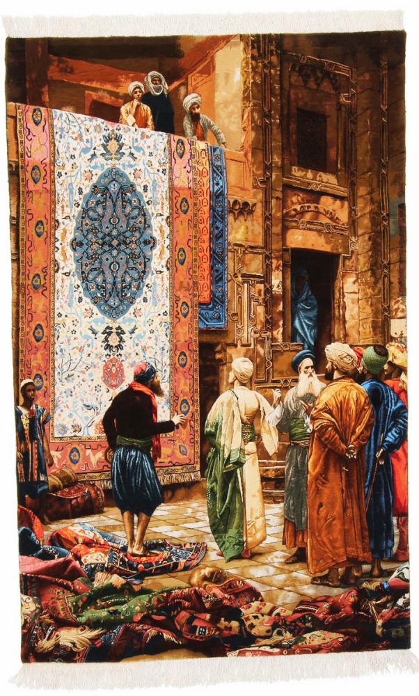 Tapis persan Tabriz Bild 50Raj Soienkette 194x123 194x123, Tapis persan Noué à la main