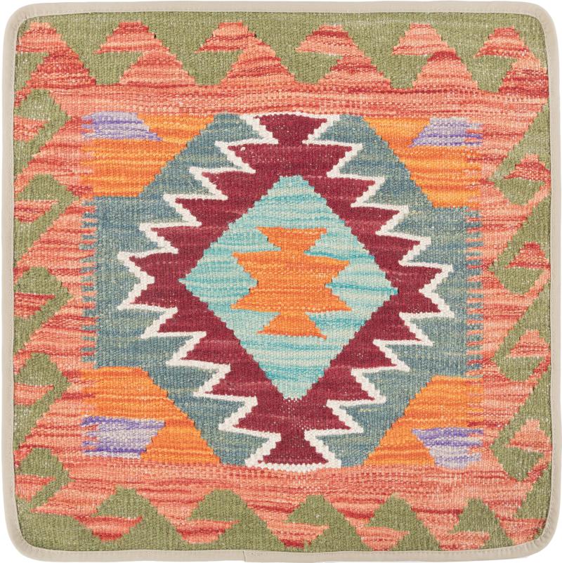 Afghan rug Kilim Afghan Cushion Cover 50x50 50x50, Persian Rug Knotted by hand