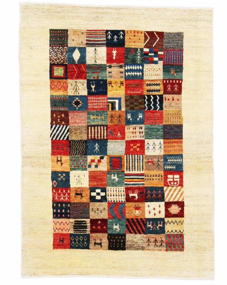 Tapis persan Persan Gabbeh Loribaft 147x105 147x105, Tapis persan Noué à la main