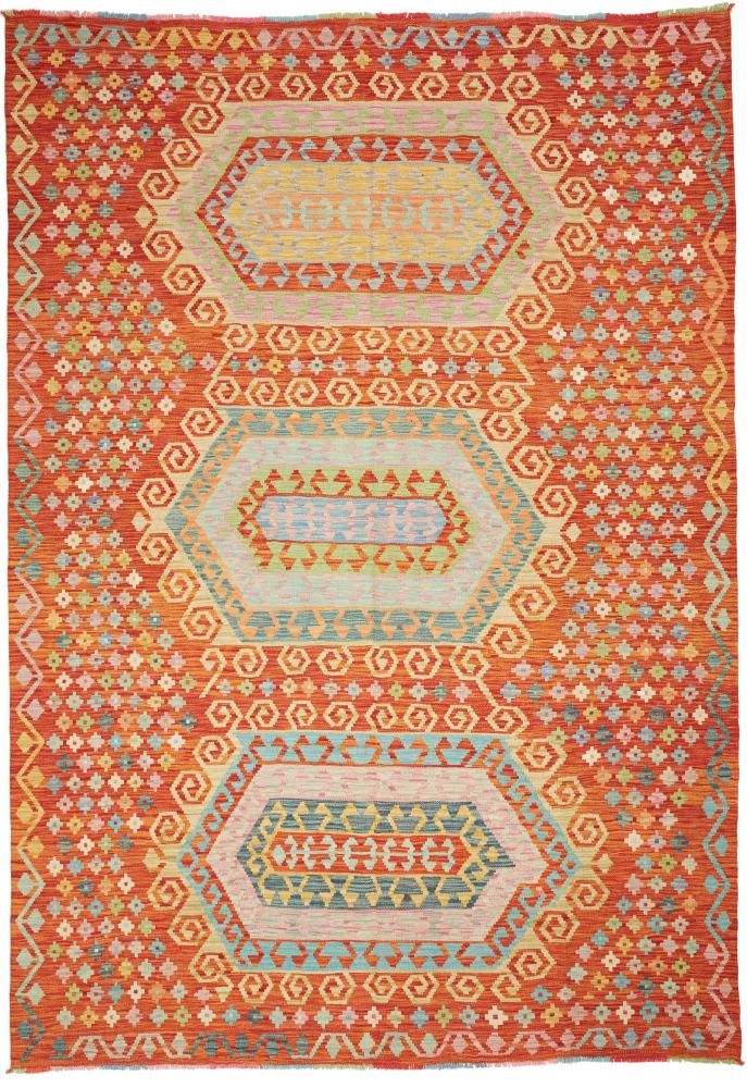 Tapis afghan Kilim Afghan 291x204 291x204, Tapis persan Tissé à la main