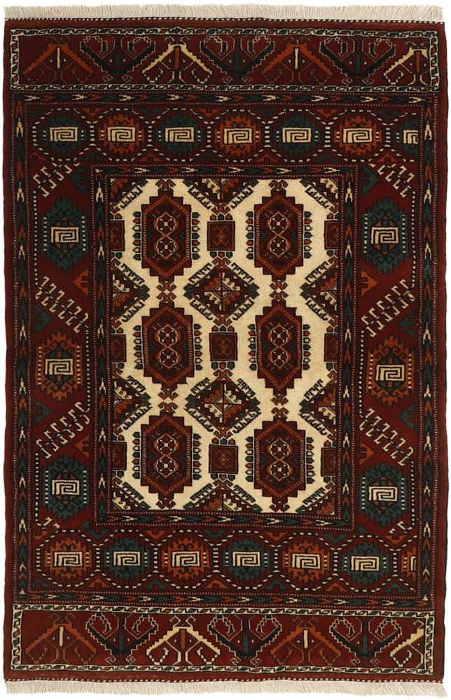 Persialainen matto Turkaman 131x85 131x85, Persialainen matto Käsinsolmittu