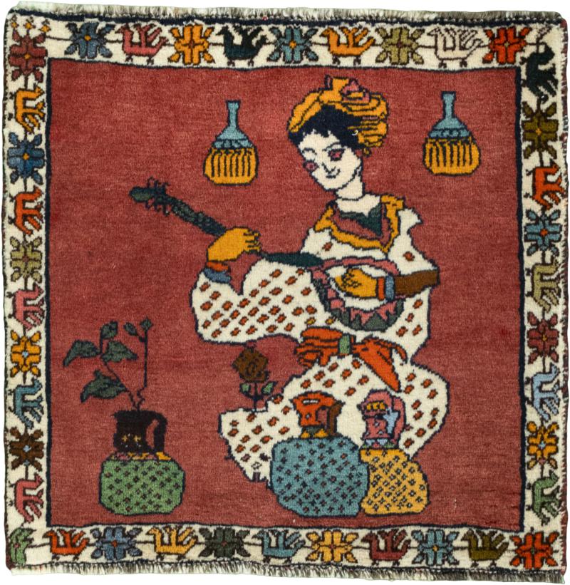 Persian Rug Shiraz 61x63 61x63, Persian Rug Knotted by hand