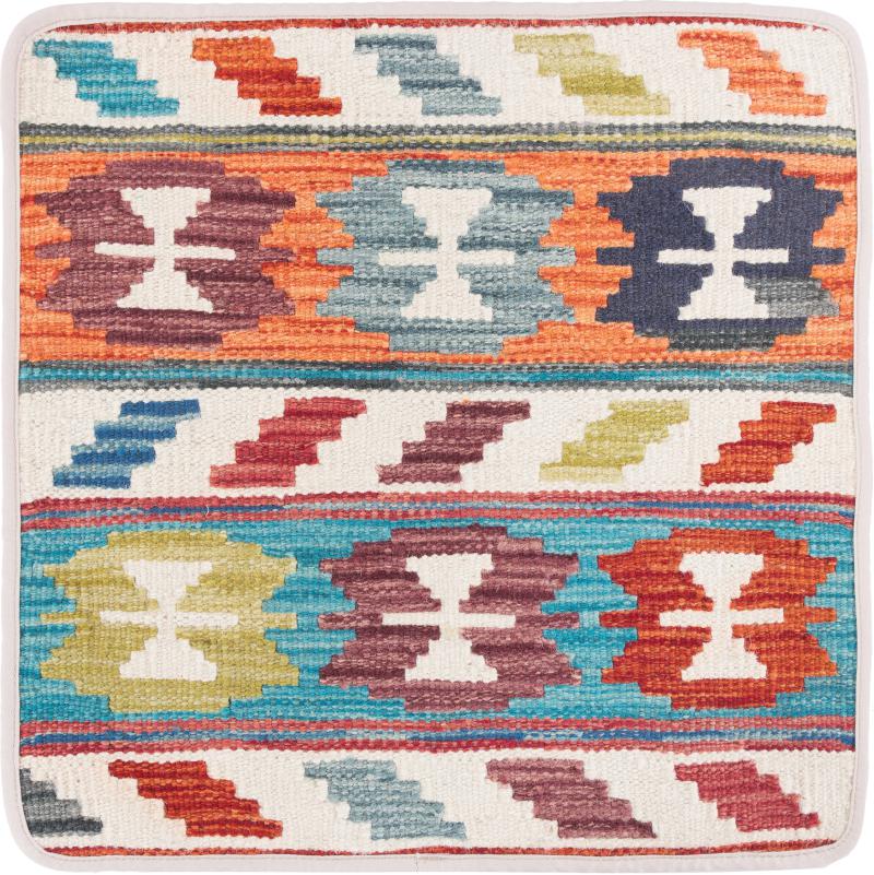 Afghanischer Teppich Kelim Afghan Kissenbezug 50x50 50x50, Perserteppich Handgeknüpft
