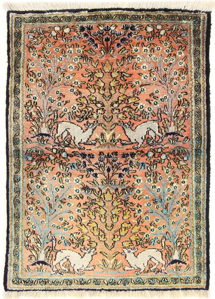 Perzsa szőnyeg Ghom Selyem 2'7"x1'11" 2'7"x1'11", Perzsa szőnyeg Kézzel csomózva