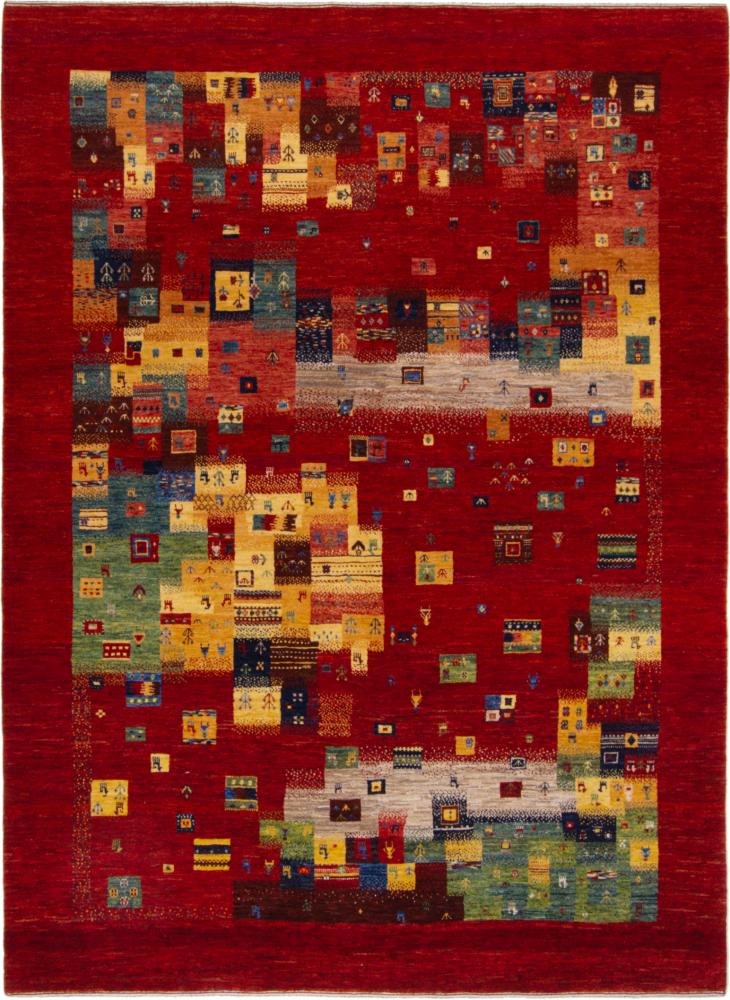 Persian Rug Persian Gabbeh Loribaft Nowbaft 235x170 235x170, Persian Rug Knotted by hand