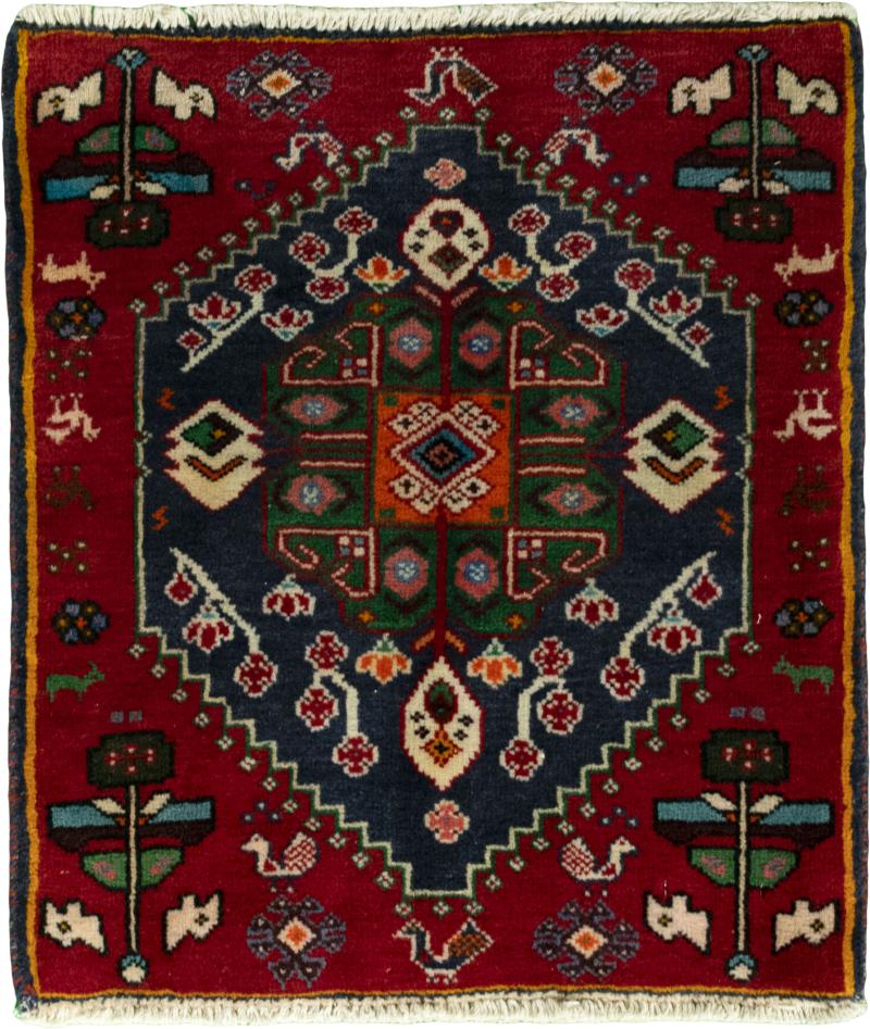 Tapis persan Shiraz 60x55 60x55, Tapis persan Noué à la main