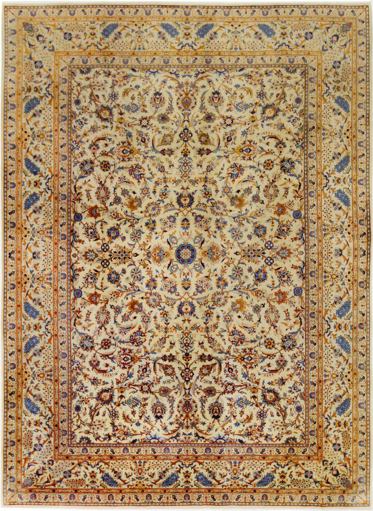Persian Rug Keshan 12'4"x9'3" 12'4"x9'3", Persian Rug Knotted by hand