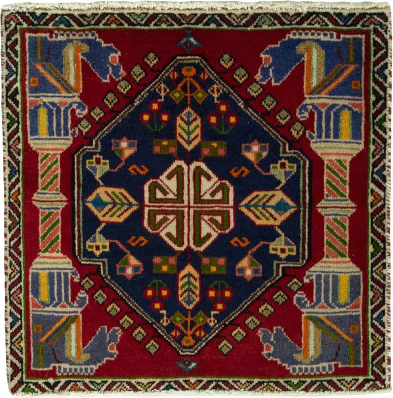 Persian Rug Shiraz 58x56 58x56, Persian Rug Knotted by hand