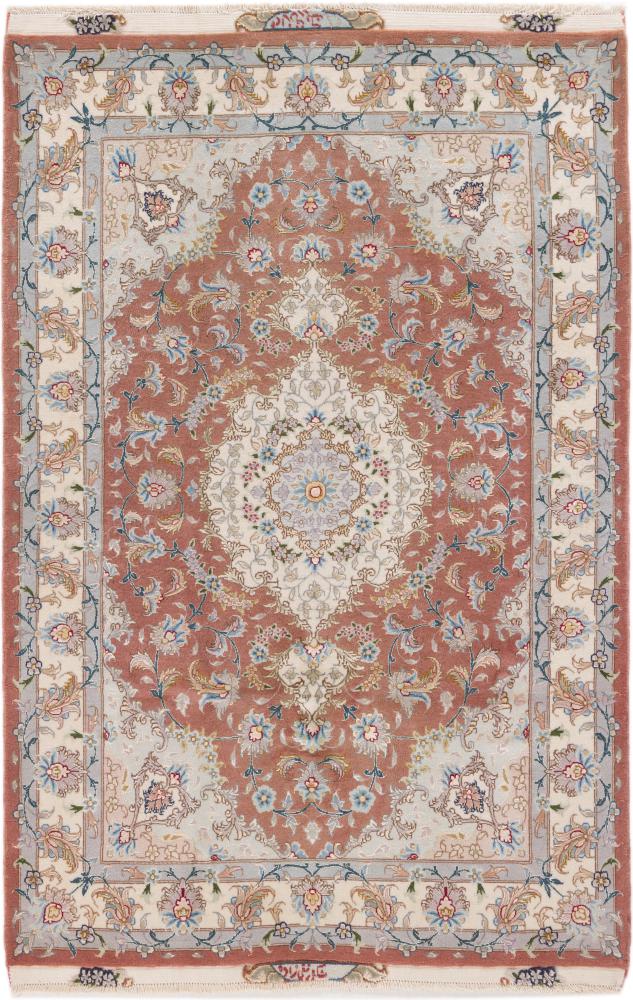 Περσικό χαλί Tabriz 60Raj Signed Μεταξωτό στημόνι 159x104 159x104, Περσικό χαλί Οι κόμποι έγιναν με το χέρι