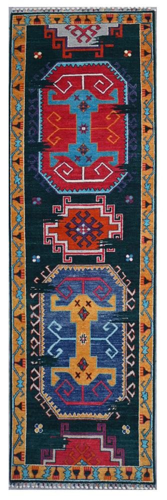 Afghan rug Kazak 294x79 294x79, Persian Rug Knotted by hand