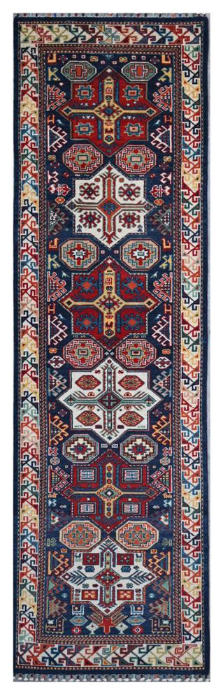 Afghan rug Kazak 304x79 304x79, Persian Rug Knotted by hand