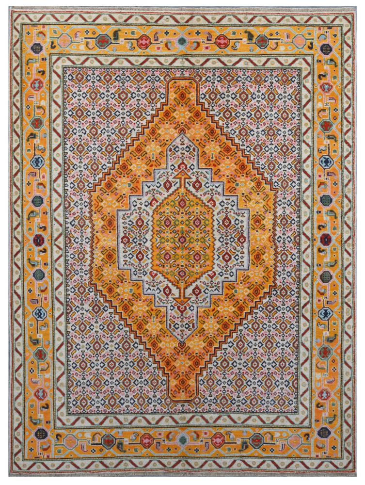 Afghan rug Kazak 6'8"x4'9" 6'8"x4'9", Persian Rug Knotted by hand