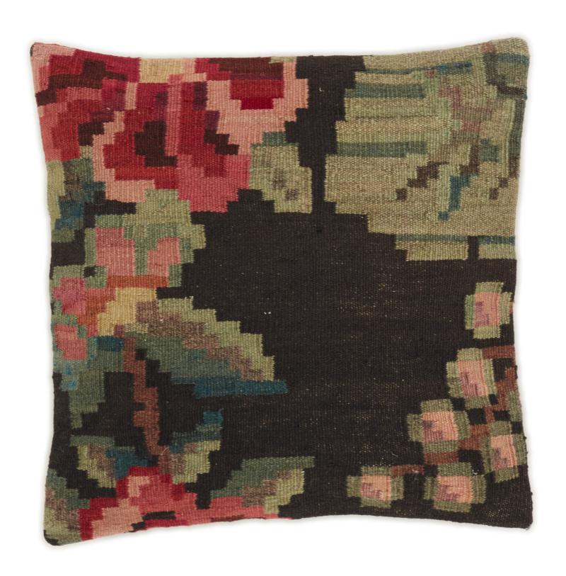 Indo rug Rosen Kilim Kissen 49x51 49x51, Persian Rug Woven by hand