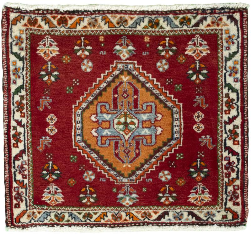 Persisk teppe Shiraz 64x56 64x56, Persisk teppe Knyttet for hånd
