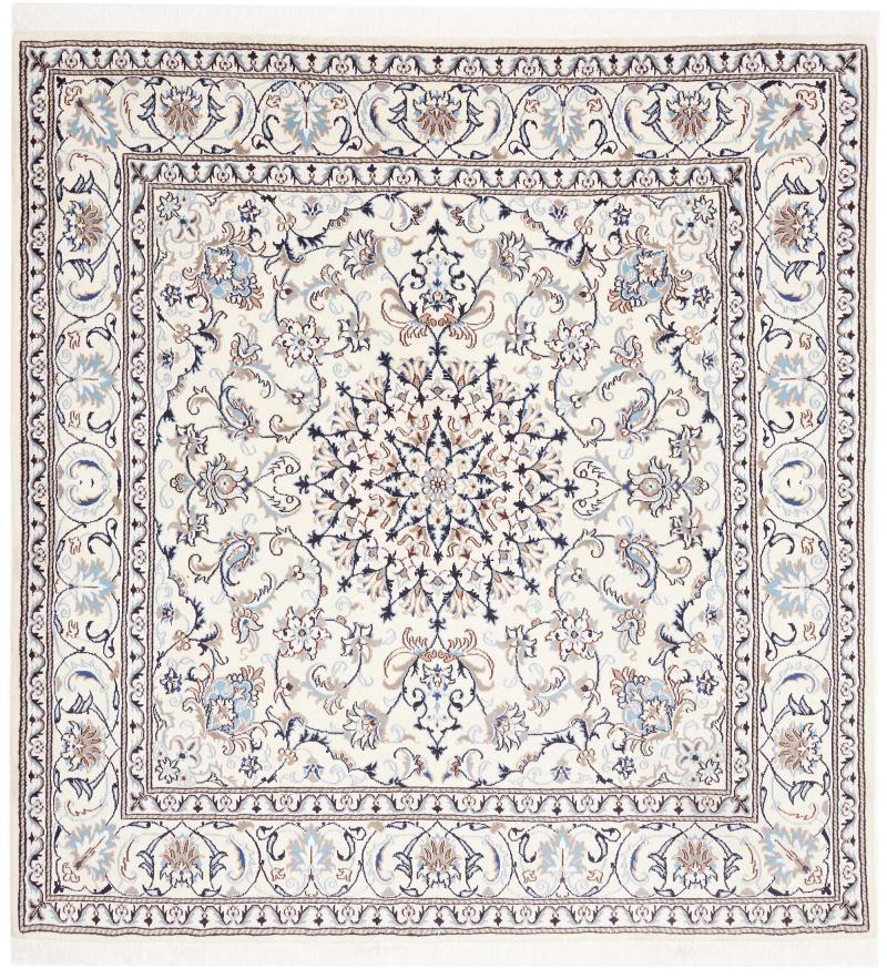 Tapis persan Naïn 206x196 206x196, Tapis persan Noué à la main