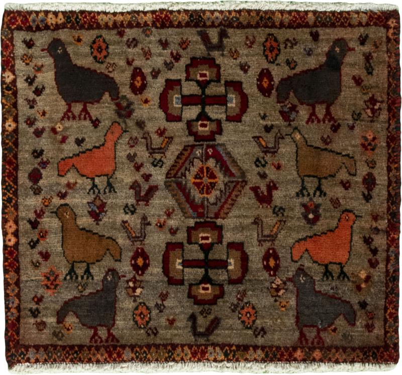 Persialainen matto Persia Gabbeh Ghashghai 54x60 54x60, Persialainen matto Solmittu käsin