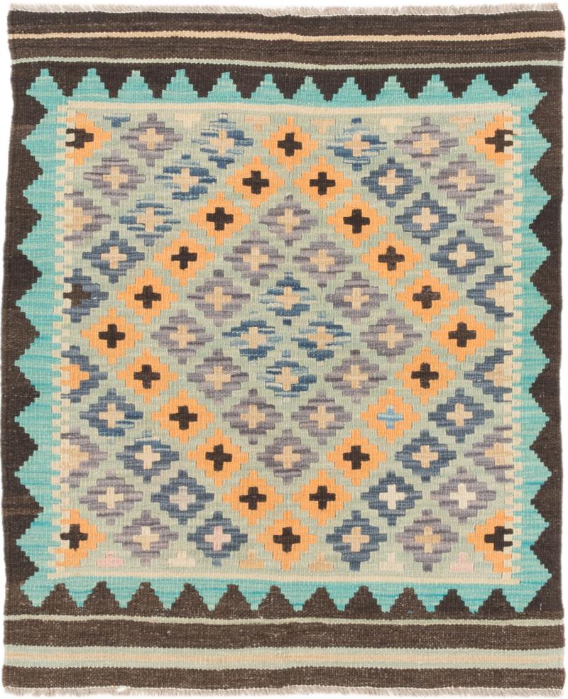 Tapete afegão Kilim Afegão 107x90 107x90, Tapete persa Tecido à mão