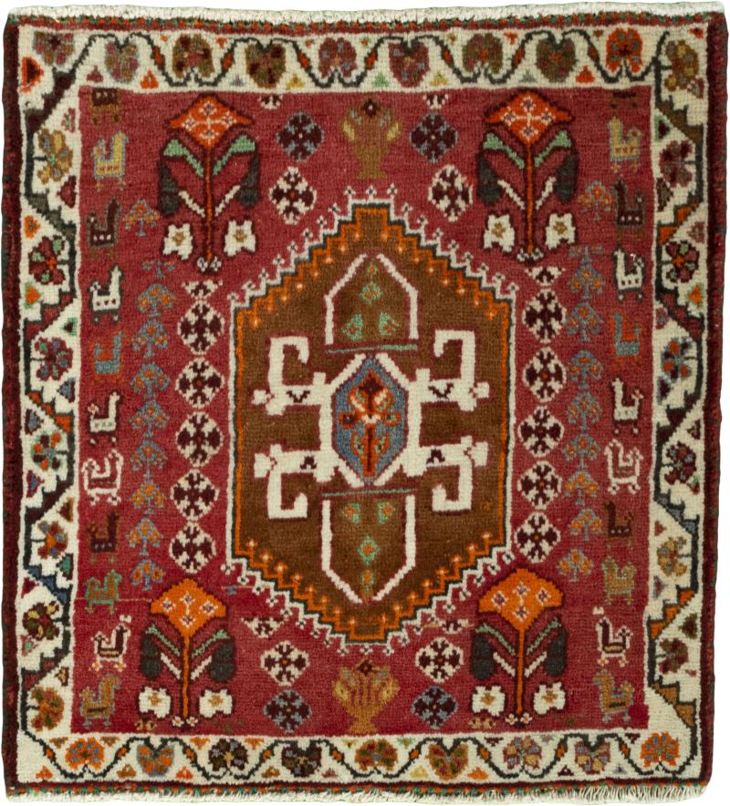 Persialainen matto Shiraz 62x61 62x61, Persialainen matto Solmittu käsin