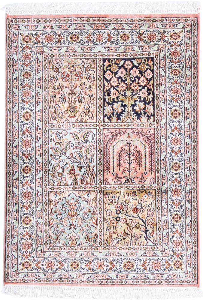 Tappeto indiano Cachemire di Seta 89x65 89x65, Tappeto persiano Annodato a mano