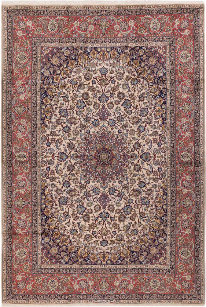 Persian Rug Isfahan Old Solfaghari Silk Warp 305x210 305x210, Persian Rug Knotted by hand