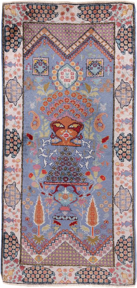 Chinese Rug China Silk 142x67 142x67, Persian rug Hand-knotted
