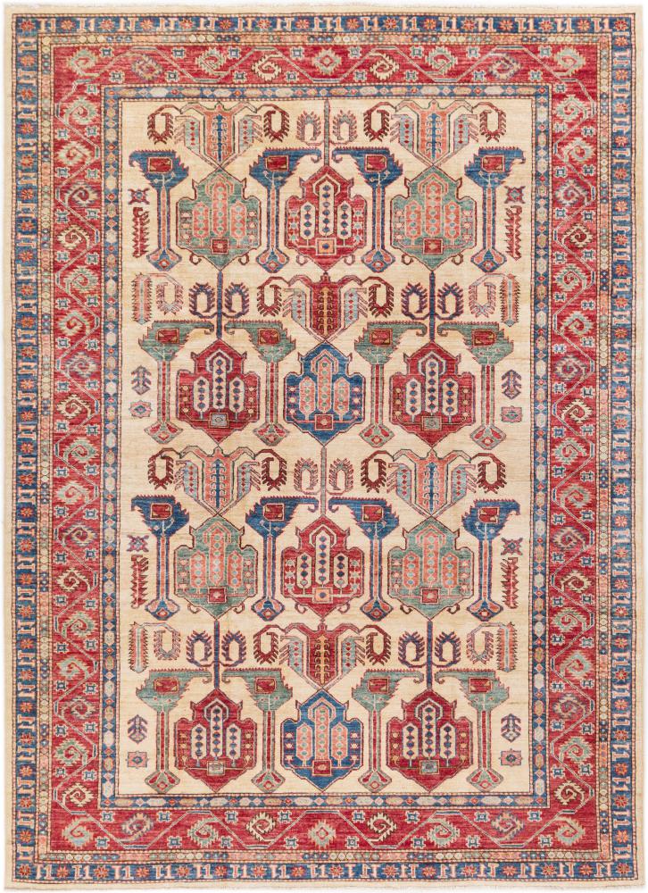 Afghan rug Super Kazak 247x178 247x178, Persian Rug Knotted by hand