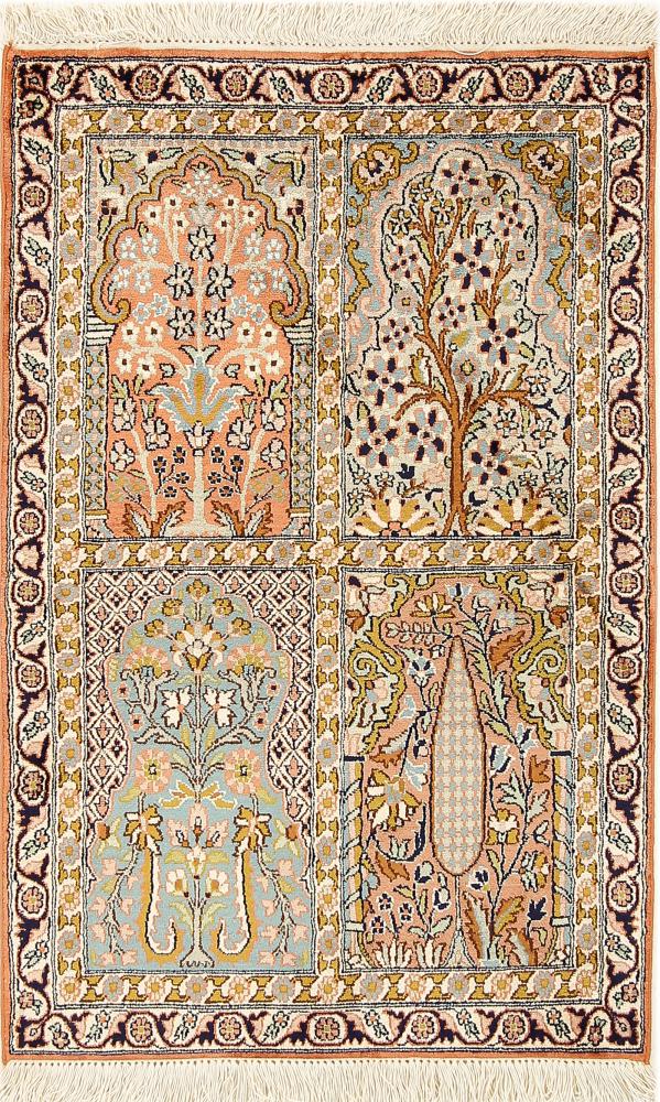 Indisk matta Kashmir Silke 94x62 94x62, Persisk matta Knuten för hand