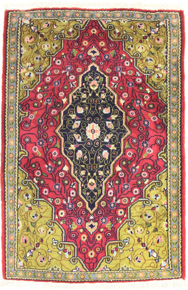 Persian Rug Qum 93x63 93x63, Persian Rug Knotted by hand