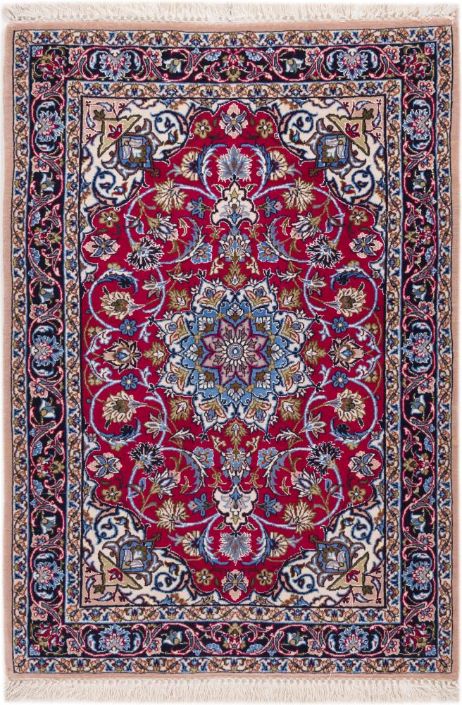 Persian Rug Isfahan Silk Warp 107x75 107x75, Persian Rug Knotted by hand