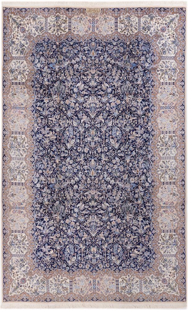 Persisk matta Nain 4La Signed Silkesvarp 276x173 276x173, Persisk matta Knuten för hand