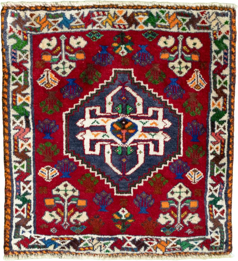 Persian Rug Shiraz 59x53 59x53, Persian Rug Knotted by hand