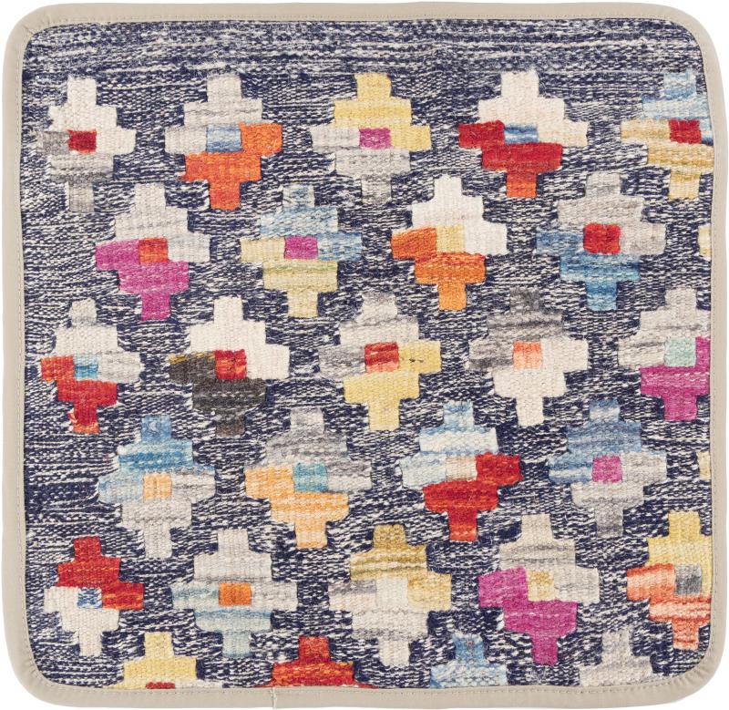 Afghan rug Kilim Afghan Cushion Cover 40x40 40x40, Persian Rug Knotted by hand