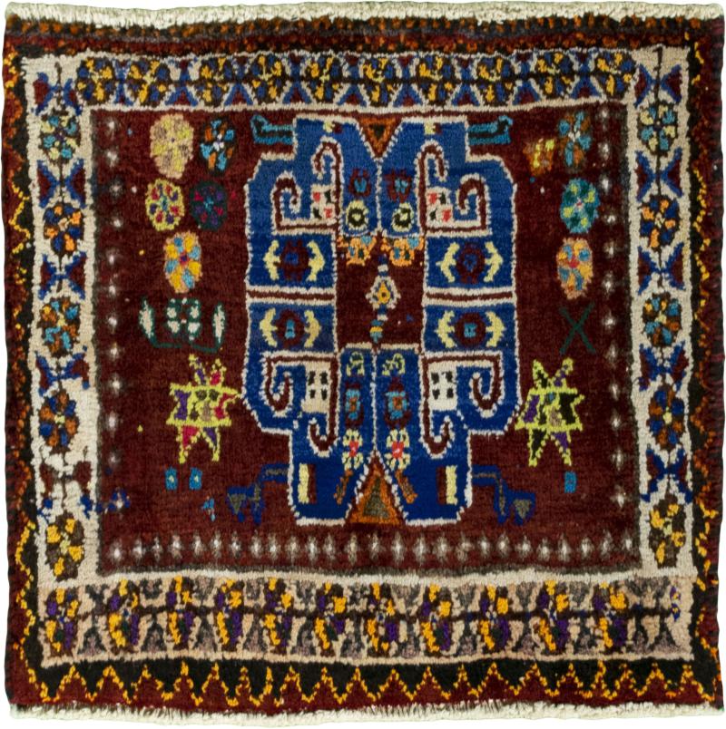 Persian Rug Shiraz 47x47 47x47, Persian Rug Knotted by hand