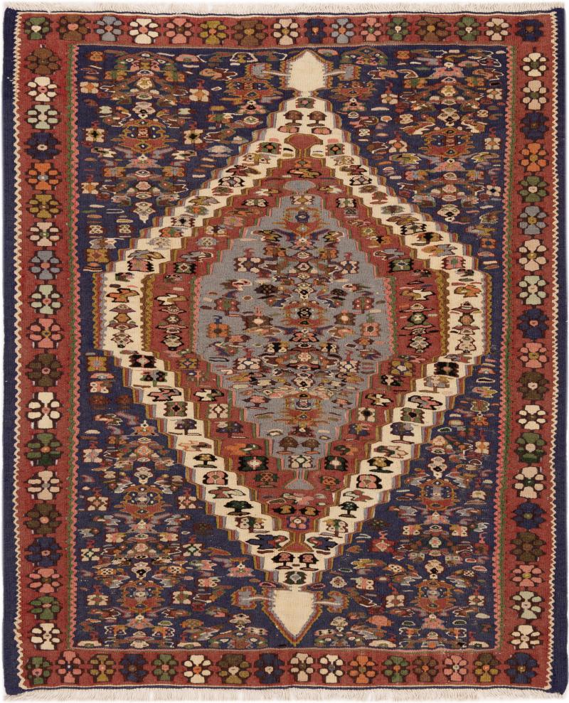 Perzisch tapijt Kilim Senneh 139x113 139x113, Perzisch tapijt Handgeknoopte