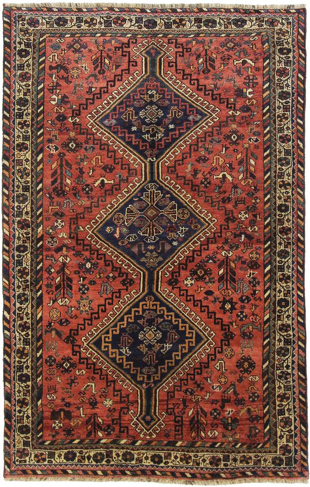 Persisk tæppe Ghashghai 243x158 243x158, Persisk tæppe Knyttet i hånden