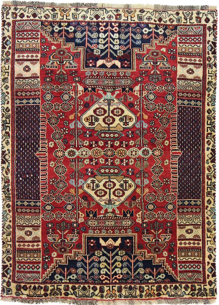 Tapete persa Ghashghai 145x109 145x109, Tapete persa Atado à mão